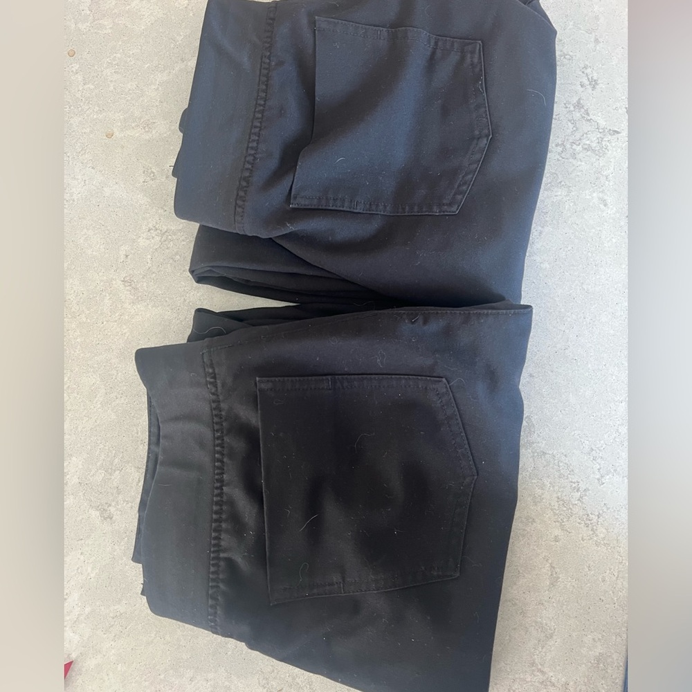 2 Figs Black jogger scrub pants XS